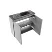 MONDIAZ TURE-DLUX Meuble toilette - 60cm - Plata - EDEN - vasque Lava - position droite - sans trou de robinet SW1103945