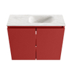 MONDIAZ TURE-DLUX Meuble toilette - 60cm - Fire - EDEN - vasque Ostra - position droite - sans trou de robinet SW1104819