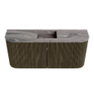 Mondiaz JOYA-DLUX 93.2cm toiletmeubel - ronding links en rechts kleur Shadow - Wastafel FAYE positie Midden Zonder kraangat kleur Sombra. SW1425240