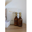 Wellmark Handverzorgingsset giftset - handcreme 250ml - handlotion 250ml - bamboo - amber - tekst: soap SW1204446