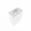 MONDIAZ TURE-DLUX Meuble de toilettes 40cm Talc. EDEN lavabo Opalo position milieu. Sans trou de robinet. SW1104133