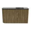 Mondiaz JOYA-DLUX 71.6cm toiletmeubel - ronding links kleur Dusk - Wastafel FAYE positie Rechts 1 kraangat kleur Lava. SW1423239