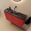 MONDIAZ TURE-DLUX Meuble toilette - 80cm - Fire - EDEN - vasque Lava - position centrale - sans trou de robinet SW1103764