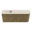 Mondiaz JOYA-DLUX Meuble de salle de bains 101,6cm - arrondi droite couleur Dusk - Vasque FAYE position Gauche 1 trou de robinet couleur Meli. SW1425852