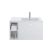 Duravit Me by Starck Vasque pour meuble - 83x49cm - cuve à droite - 1 trou de robinet - avec trop-plein - blanc mat SW297060