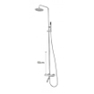 Xellanz Caralda Eco thermostatische badmengkraan met regendoucheset opbouw chroom SHOWROOMMODEL SHOW25956