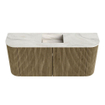 Mondiaz JOYA-DLUX 93.2cm toiletmeubel - ronding links en rechts kleur Dusk - Wastafel FAYE positie Midden Zonder kraangat kleur Ostra. SW1423439