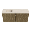 Mondiaz JOYA-DLUX 90cm toiletmeubel - kleur Dusk - Wastafel FAYE positie Links Zonder kraangat kleur Meli. SW1425839