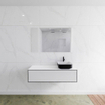 Mondiaz Lagom Meuble salle de bains 120x30.9x45cm Solid Surface Urban 1 tiroir avec lavabo BINX vasque à poser Droite 1 trou de robinet SW409276