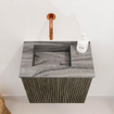 Mondiaz JOYA-DLUX Meuble de toilette 40cm - couleur Shadow - Vasque FAYE position Gauche Sans trou de robinet couleur Sombra. SW1425174