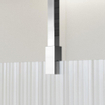 FortiFura Galeria Douche à l'italienne - 100x200cm - Verre nervuré - Bras plafond - Chrome SW957379