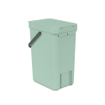 Brabantia Sort & Go Afvalemmer - 12 liter - hengsel - met beugel - jade green SW1117365