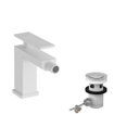 Hansgrohe Tecturis bidetkraan eengreeps met trekwaste matwit SW918725