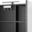 Best Design Halifax Armoire de toilette 100x60cm avec éclairage externe MDF Noir mat SW815945