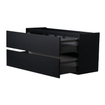 Wiesbaden Marmaris onderkast met 2 laden 2 uitsparingen 120 x 45 cm mat zwart SW545286