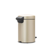 Brabantia Newicon poubelle à pédale3 litres avec seau intérieur en plastique champagne SW538277