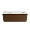 MONDIAZ TURE-DLUX Meuble toilette - 120cm - Rust - EDEN - vasque Frappe - position droite - 1 trou de robinet SW1103018