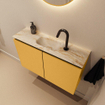 MONDIAZ TURE-DLUX Meuble de toilettes 80 cm Ocher. Lavabo EDEN Frappe position milieu. Avec 1 trou de robinet. SW1102869