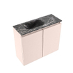 MONDIAZ TURE-DLUX Meuble toilette - 60cm - Rosee - EDEN - vasque Lava - position gauche - sans trou de robinet SW1104003