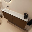 MONDIAZ TURE-DLUX Meuble WC 120 cm Rust. EDEN lavabo Opalo position gauche. Sans trou de robinet. SW1104540