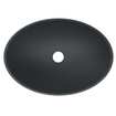 Arcqua Prince Vasque à poser - 49x34cm - ovale - marbre coulé - mat anthracite SW909482