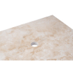 Saniclass Travertine plan sous vasque - 60x46cm - 1 trou de robinet - 1 découpe pour le siphon - pierre naturelle marbrée SW1242426