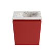 MONDIAZ TURE-DLUX Meuble toilette - 40cm - Fire - EDEN - vasque Glace - position droite - sans trou de robinet SW1103328