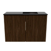 Mondiaz JOYA 60cm meuble de salle de bains - couleur Walnut - Vasque FAYE position Droite 1 trou de robinet couleur Urban. SW1421309