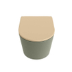 MONDIAZ LAVIE wandclosetpack - 36x53cm - diepspoel - rimless - Army (groen) - softclose - quick-release - toiletzitting - Sand (beige) SW1208766