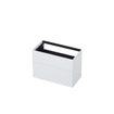 INK Meuble sous-lavabo - 90x45x65cm - 2 tiroirs - push to open - avec façades rapportées droites - laqué MDF - blanc brillant SW352533