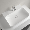 Villeroy & Boch Finion lavabo - underside rectifiée 1 trou de robinet 60x47cm - Ceramic+ avec trop-plein dissimulé stone white SW209550