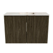 Mondiaz JOYA-DLUX 60cm meuble de salle de bains - couleur Shadow - Vasque FAYE position Milieu 1 trou de robinet couleur Frappe. SW1422646