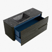 Mondiaz CIRO-DLUX Ensemble de meubles de salle de bains - 120x45x50cm - Lavabo solid surface Lava - 1 vasque à gauche - 1 trou de robinet - 2 tiroirs - Shadow SW1532270