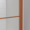 Aqua Vista inloopdouche/zijwand 100x200cm 8mm helder nano coating glas met frame geborsteld koper SW736587