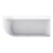 Wiesbaden Zenn baignoire d'angle droite 180 x 80 cm acrylique mat blanc avec bonde mat blanc SW1158956