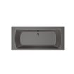 Xenz Robijn Duobad - 180x80x48 - afvoer Midden - acryl - antraciet SW378304