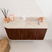 Mondiaz JOYA-DLUX 71.6cm toiletmeubel - ronding links kleur Ruby - Wastafel FAYE positie Rechts 1 kraangat kleur Frappe. SW1423555
