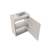 MONDIAZ TURE-DLUX Meuble de toilettes 40 cm Linen. Lavabo EDEN Glace position droite. Avec 1 trou de robinet. SW1103326