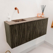 Mondiaz JOYA-DLUX 90cm meuble de salle de bains - couleur Shadow - Vasque FAYE position Gauche Sans trou de robinet couleur Arena. SW1424808