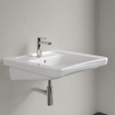 Villeroy & boch vicare lavabo 65x55x19cm rectangle 1 trou pour robinet avec trou de trop-plein céramique blanche alpin gloss SW654866