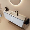 MONDIAZ TURE-DLUX Meuble WC 100cm Clay. EDEN lavabo Ostra position milieu. Avec 1 trou de robinet. SW1104757