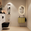 MONDIAZ TURE-DLUX Meuble toilette - 60cm - Oro - EDEN - vasque Glace - position droite - 1 trou de robinet SW1103430