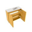 MONDIAZ TURE-DLUX meuble WC 60cm Ocher. EDEN lavabo Ostra position droite. Sans trou de robinet. SW1104985