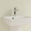 Villeroy & Boch O.novo Lave-main WC 45x16x13.5cm avec trop-plein 1 trou de robinet Ceramic+ Blanc Alpin SW448385