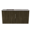 Mondiaz JOYA-DLUX Meuble de salle de bains - 80cm - couleur Shadow - Vasque FAYE position Gauche 1 trou de robinet couleur Oza SW1425028
