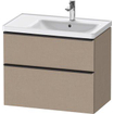 Duravit D-neo Meuble sous vasque 78.4x45.2x62.5cm 2 tiroirs Linnen mat SW641438