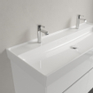 Villeroy & Boch Collaro lavabo à poser sur meuble - 120x47cm - sans trop-plein 2 trous de robinet blanc SW358383