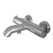 Brauer Chrome Carving Badkraan Opbouw - glijstang - 2 functies - 2 carving knoppen - handdouche staaf 1 stand - chroom SW1164712