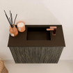 Mondiaz JOYA 50cm toiletmeubel - kleur Shadow - Wastafel FAYE positie Rechts 1 kraangat kleur Urban. SW1421486