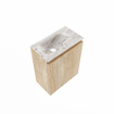 MONDIAZ TURE-DLUX Meuble toilette - 40cm - Washed Oak - EDEN - vasque Glace - position gauche - 1 trou de robinet SW1103599